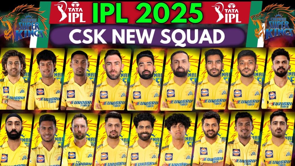 IPL 2025 CSK Team Players List
